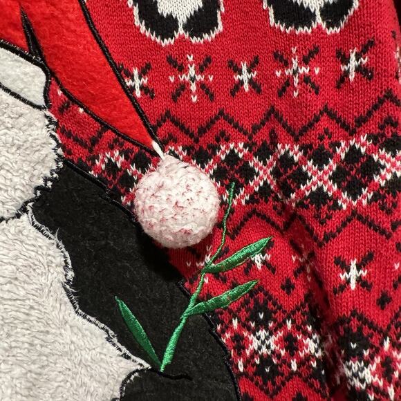 33 Degrees Panda Christmas Sweater Fair Isle Mens Large - Picture 3 of 6